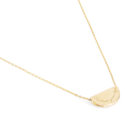 By Charlotte Lotus Birthstone Necklace (October), Gold