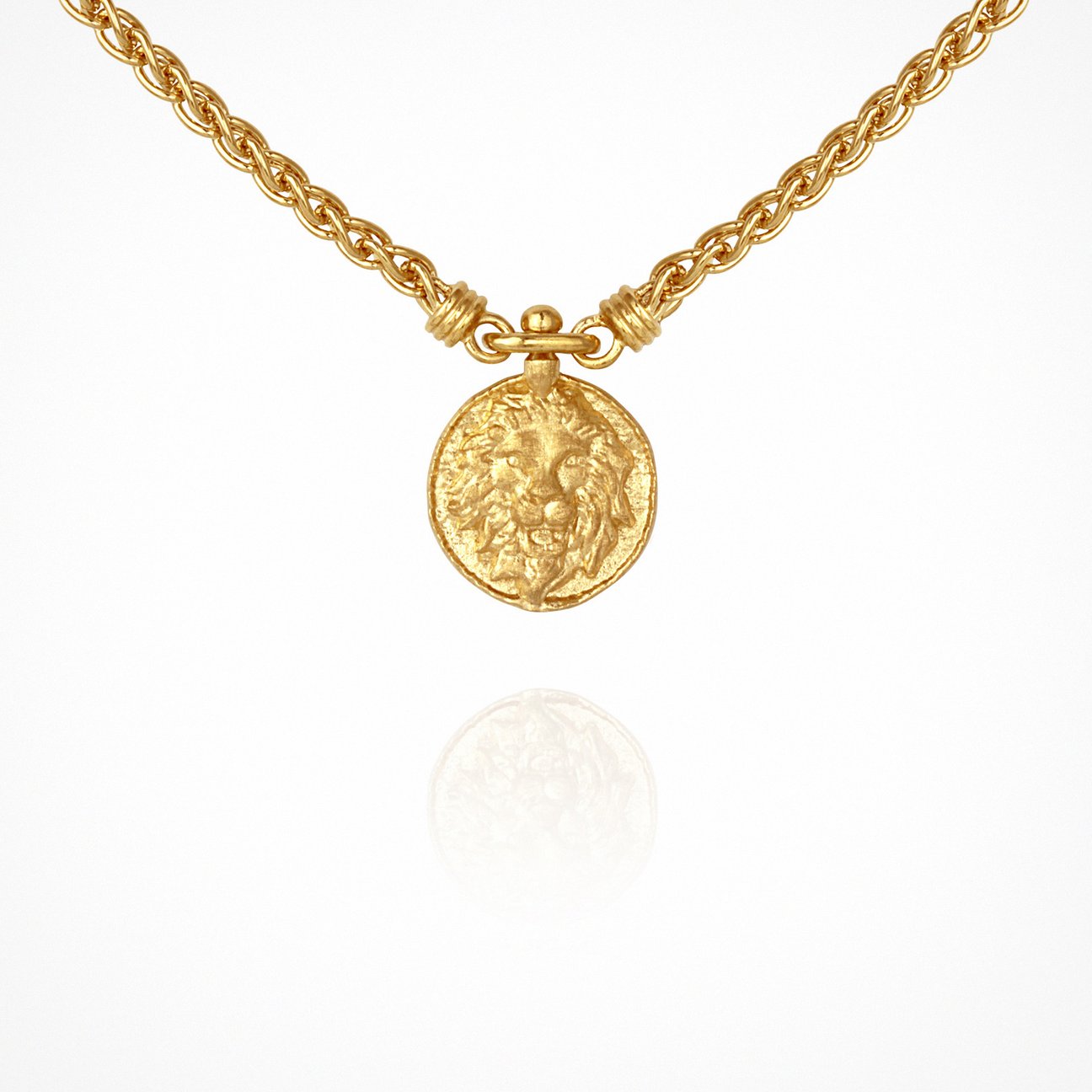 Temple of the Sun Leon Necklace, Gold