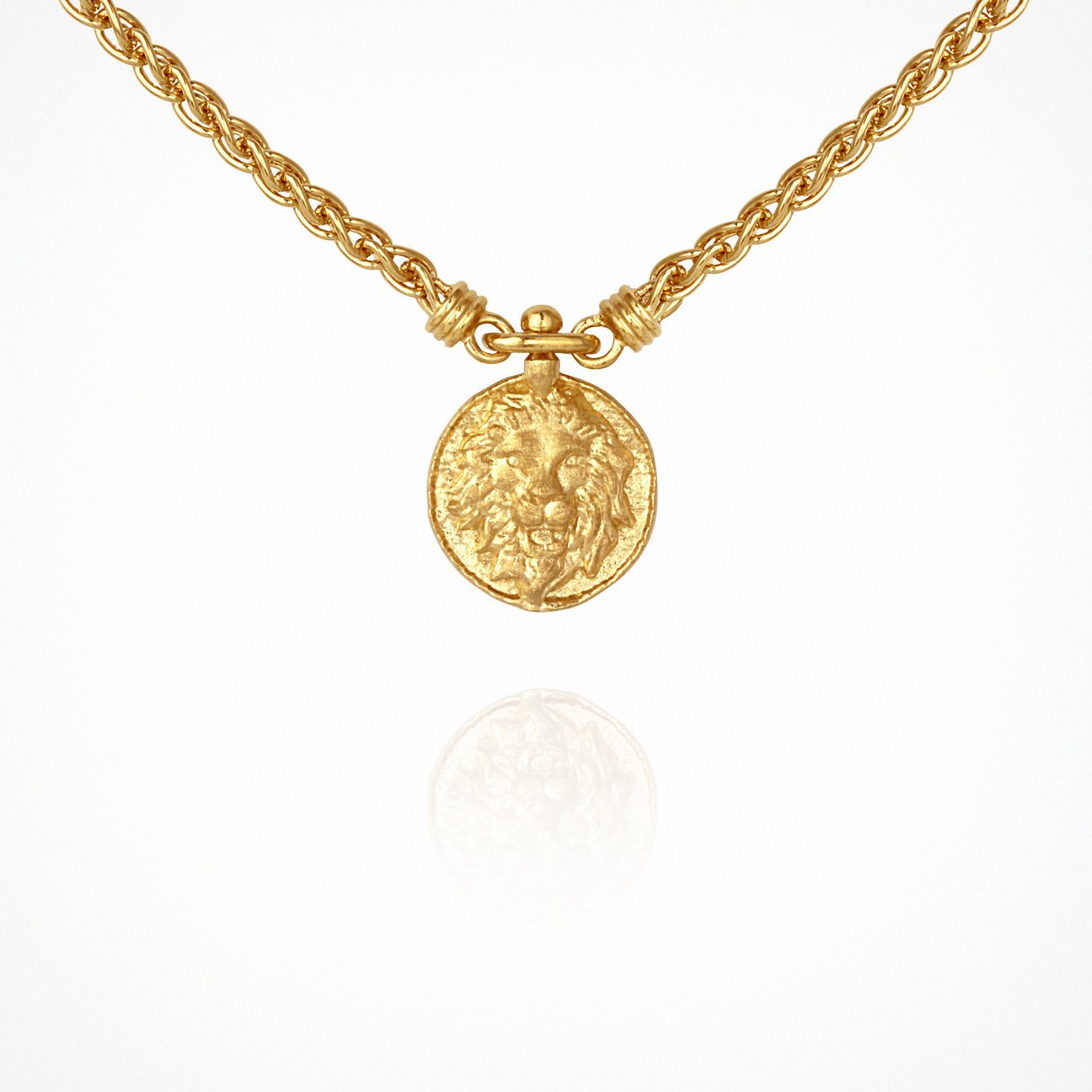Temple of the Sun Leon Necklace, Gold