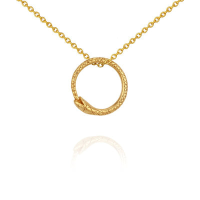 Temple of the Sun Serpent Necklace, Gold