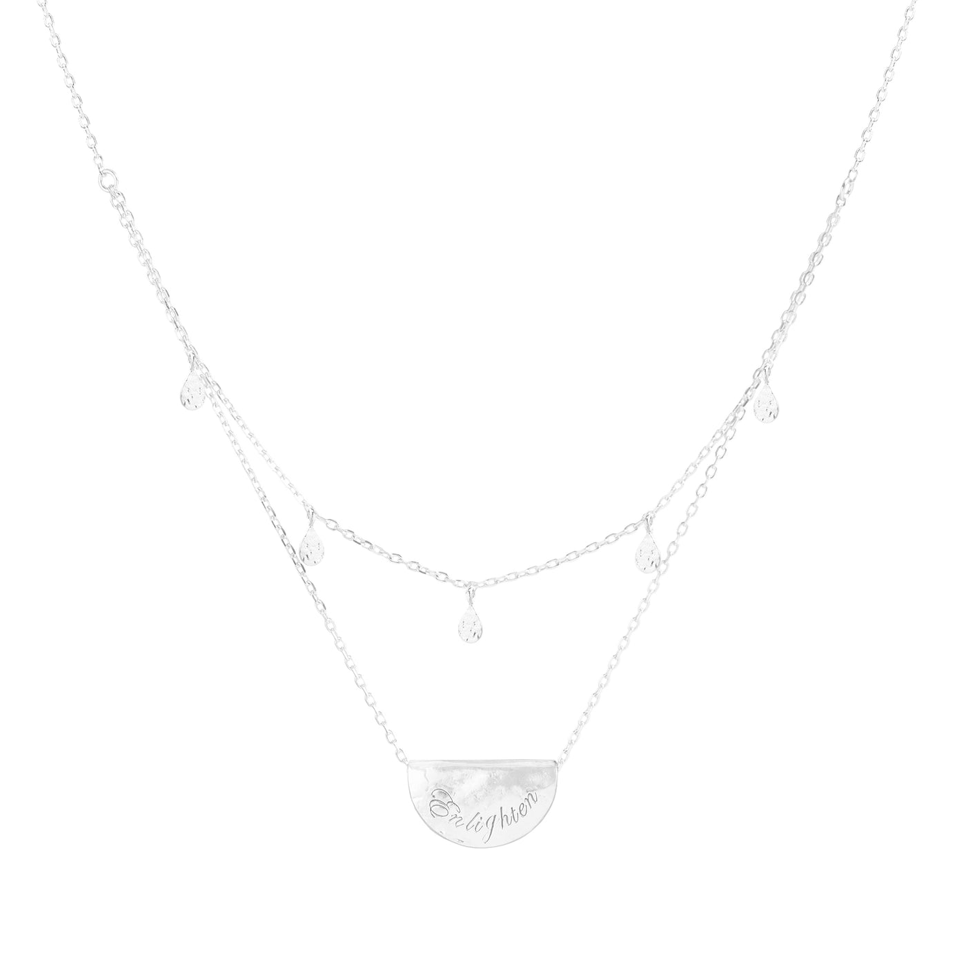 By Charlotte Blessed Lotus Necklace, Silver