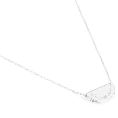 By Charlotte Lotus Birthstone Necklace (September), Silver