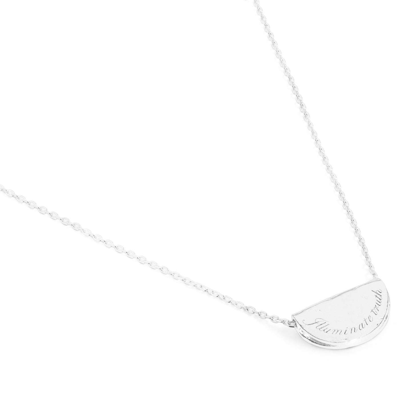 By Charlotte Lotus Birthstone Necklace (November), Silver