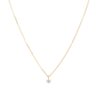 By Charlotte 14k Gold Sweet Droplet Diamond Necklace