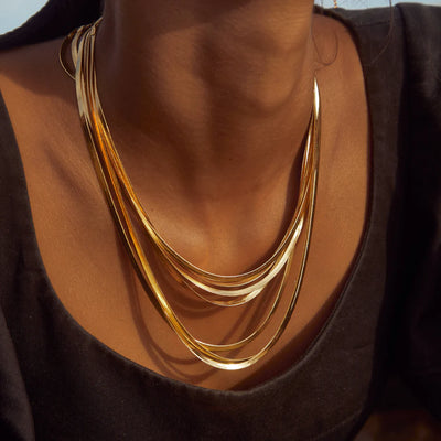 Alana Maria Celine Necklace, Gold