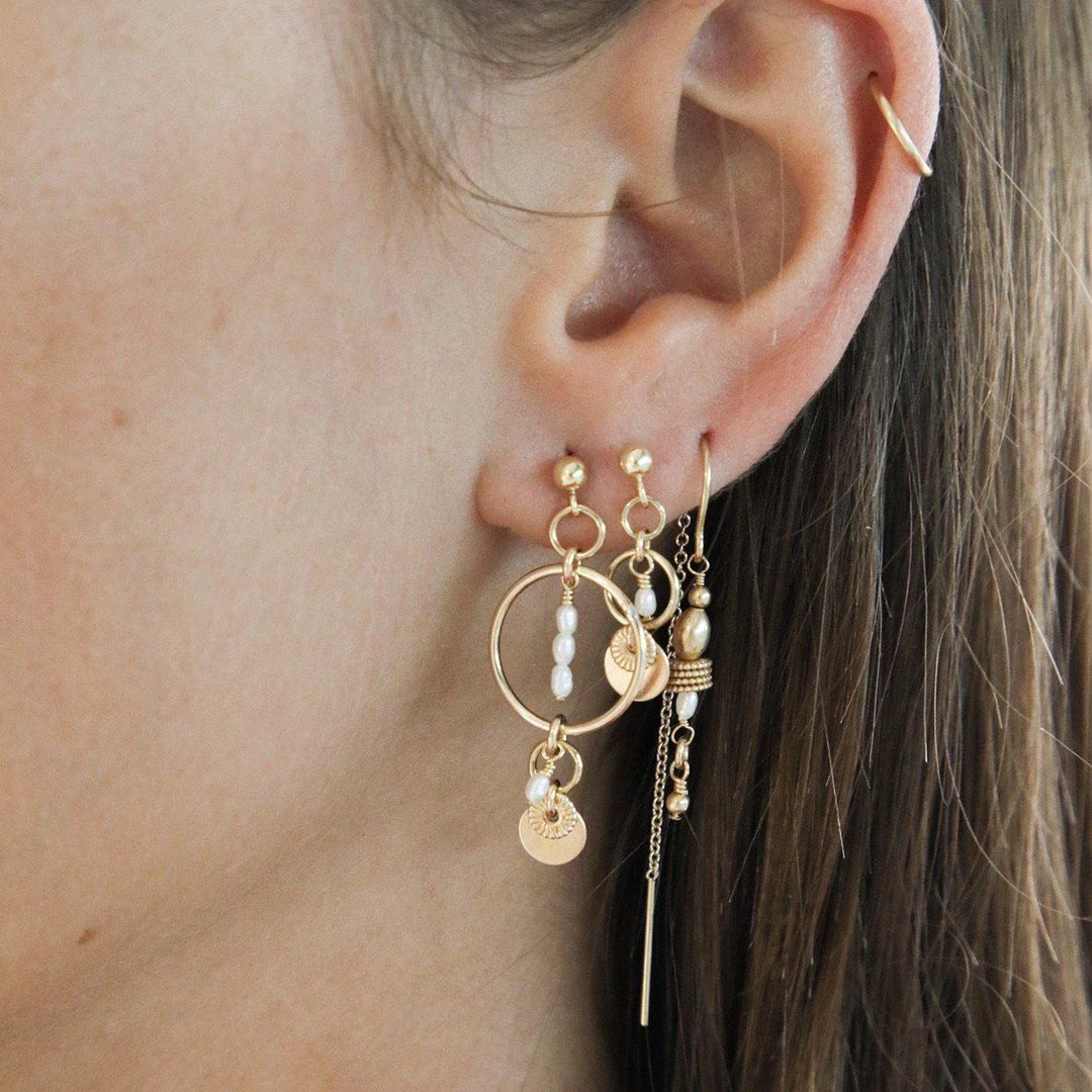 Alana Maria Elsa Pearl Earrings Gold Lily and Mitchell