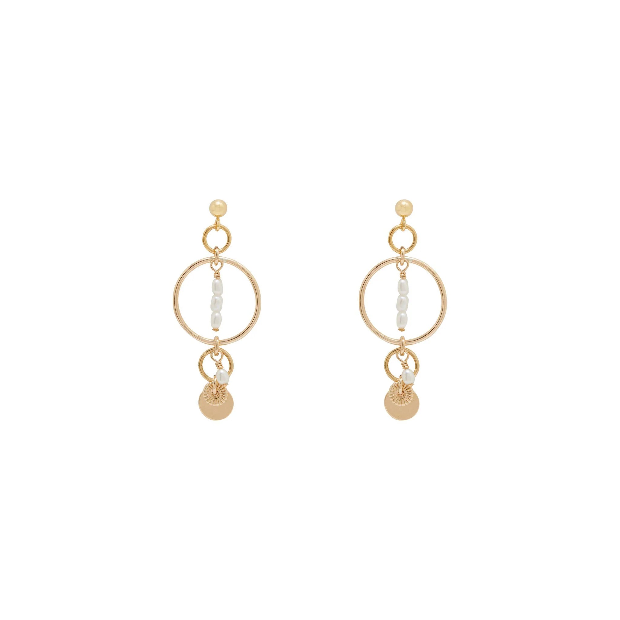 Alana Maria Elsa Pearl Earrings, Gold – Lily and Mitchell