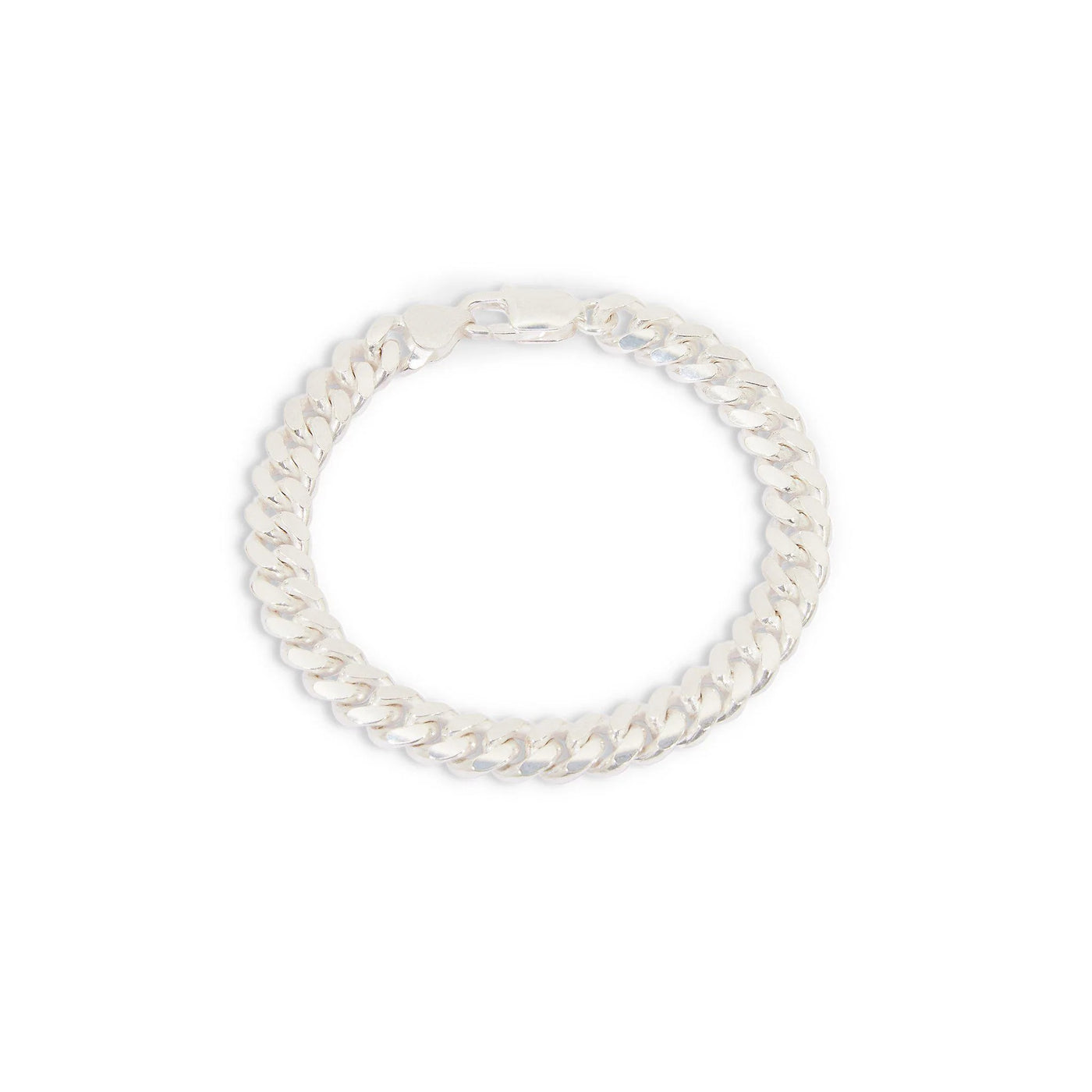Alana Maria Men's Thick Curb Bracelet, Silver