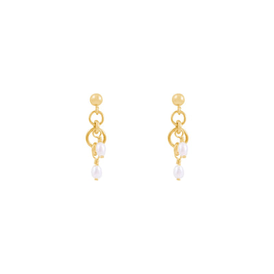 Alana Maria Peta Freshwater Pearl Earrings, Gold