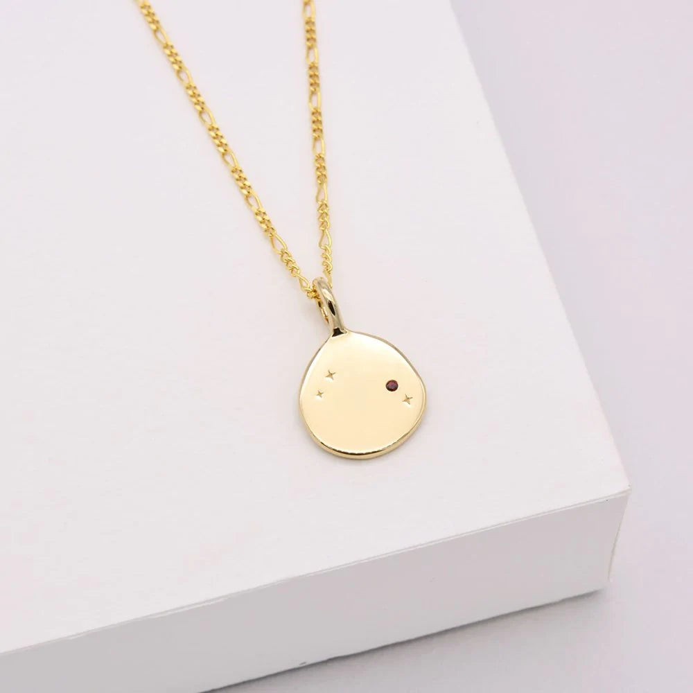 Linda Tahija Zodiac Figaro Necklace, Gold or Silver