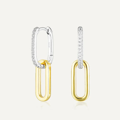 Avant Studio Celine Earrings Pavé, Silver/Gold