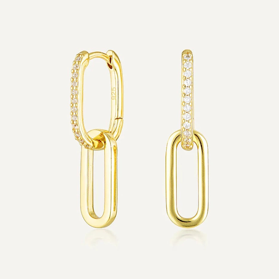 Avant Studio Celine Earrings Pavé, Gold