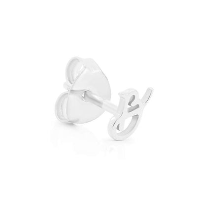 By Charlotte Love Letter Initial Single Stud Earring, Silver