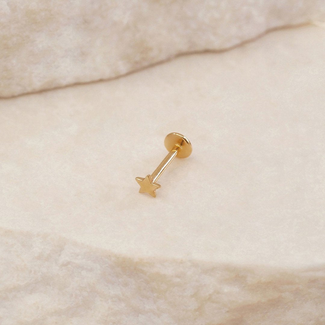 By Charlotte 14k Gold Stellar Cartilage Flatback Earring