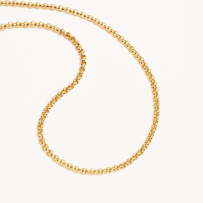 By Charlotte 18” 3mm Belcher Chain Necklace, Gold or Silver