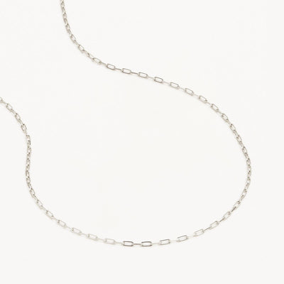 By Charlotte 18” 3mm Link Chain Necklace, Gold or Silver