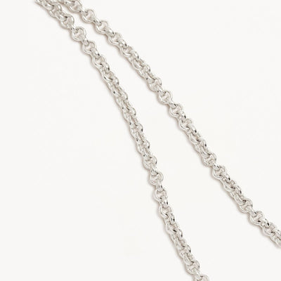 By Charlotte 19" 2mm Belcher Chain Necklace, Gold or Silver