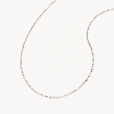By Charlotte 19" 2mm Belcher Chain Necklace, Gold or Silver