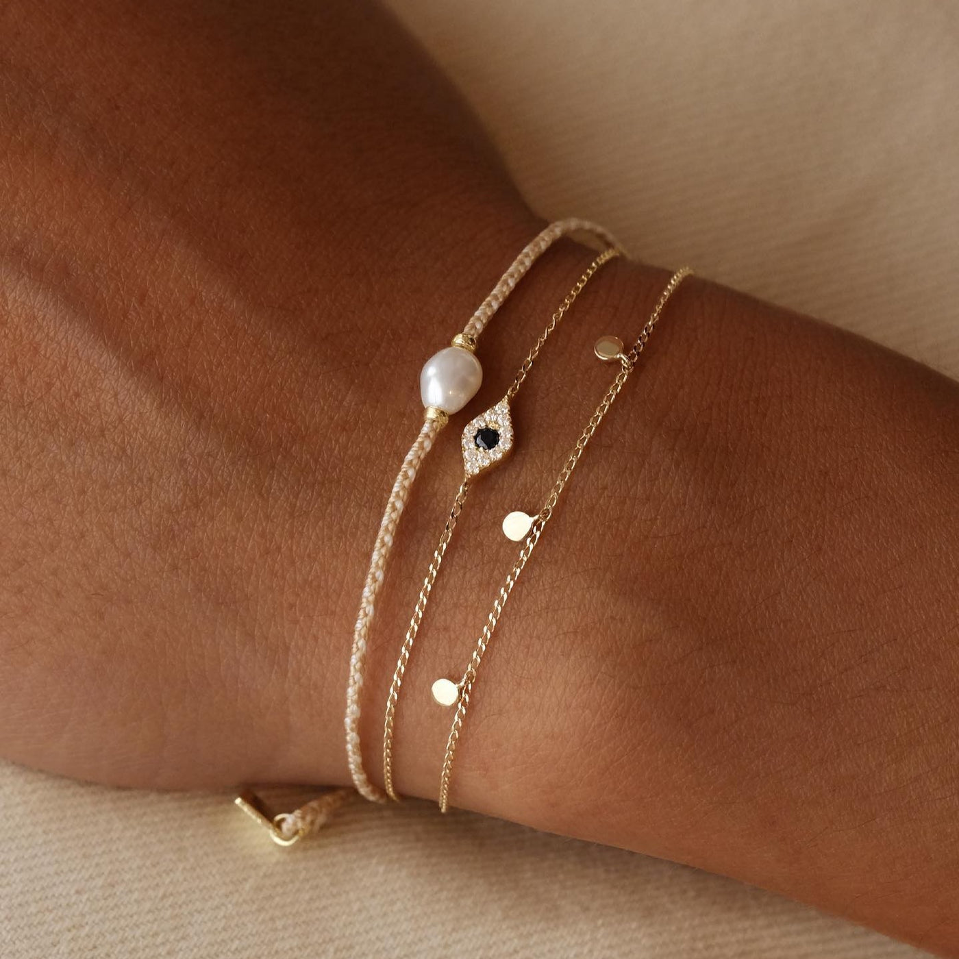 By Charlotte 14k Gold Evil Eye Bracelet – Lily and Mitchell