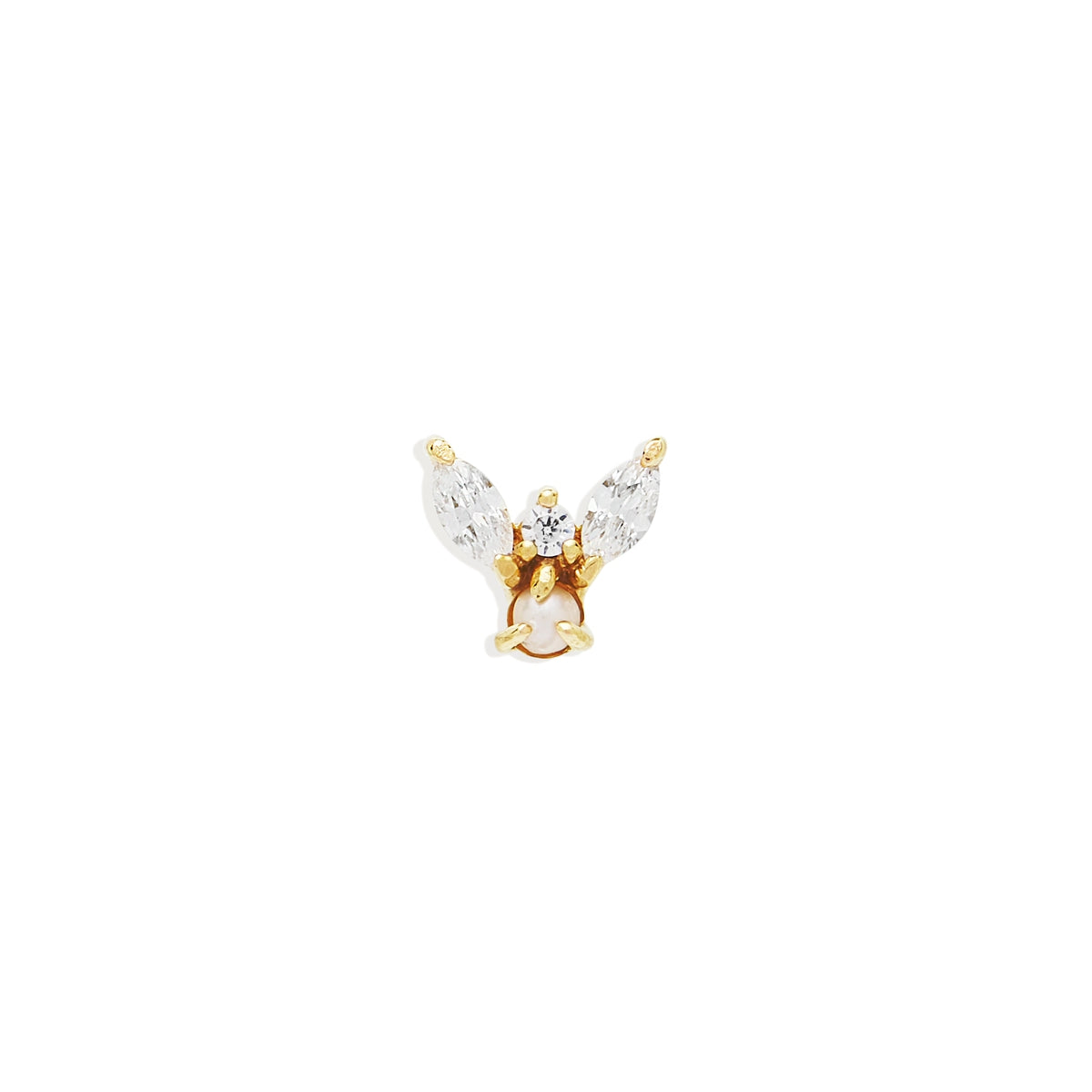By Charlotte 14k Gold Angelic Single Stud Earring