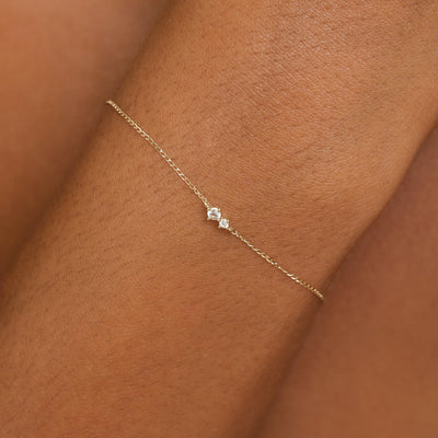 By Charlotte 14k Gold April Topaz Birthstone Bracelet