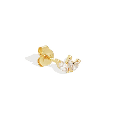 By Charlotte 14k Gold Blooming Lotus Single Stud Earring