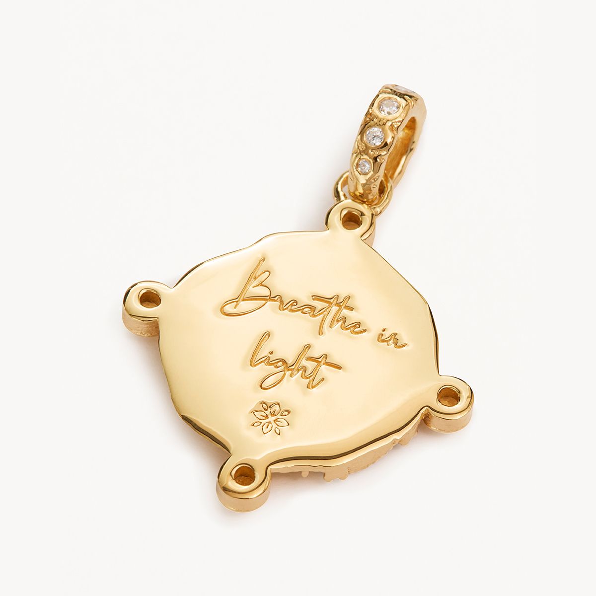 By Charlotte Breathe In Light Annex Necklace Pendant, Gold or Silver