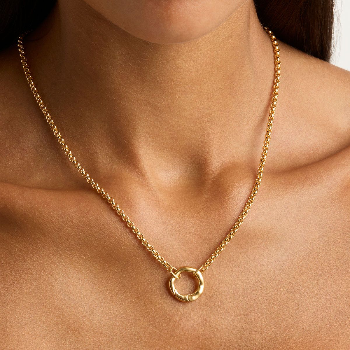 By Charlotte Horizon Annex Link Necklace, Gold or Silver