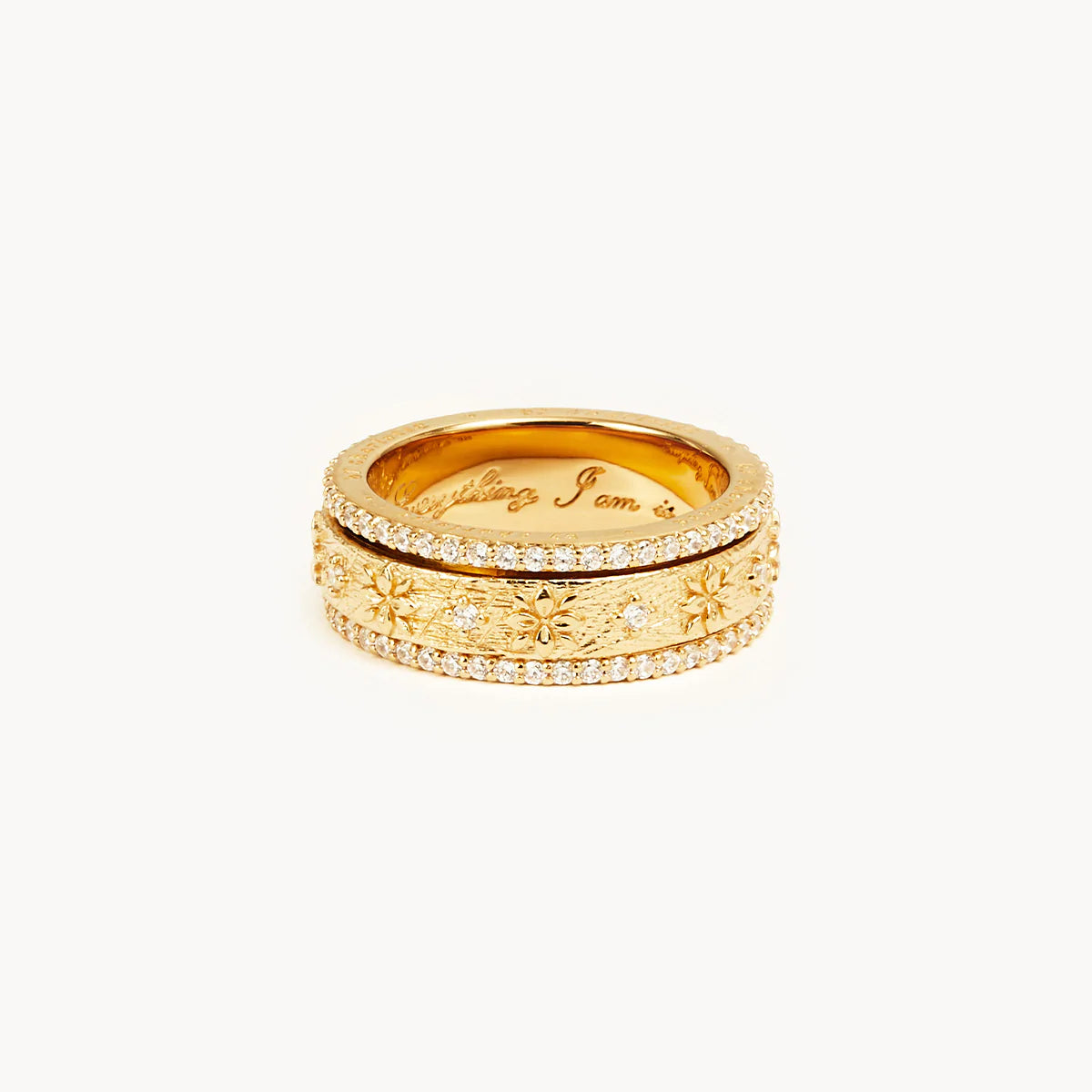 By Charlotte I Am Enough Spinning Meditation Ring, Gold
