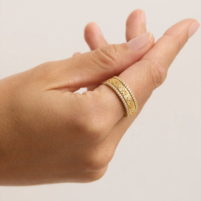 By Charlotte I Am Enough Spinning Meditation Ring, Gold