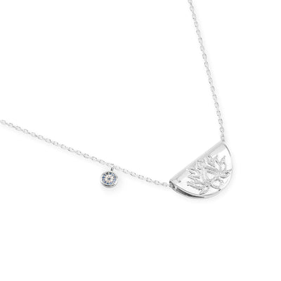 By Charlotte Lucky Lotus Necklace, Silver