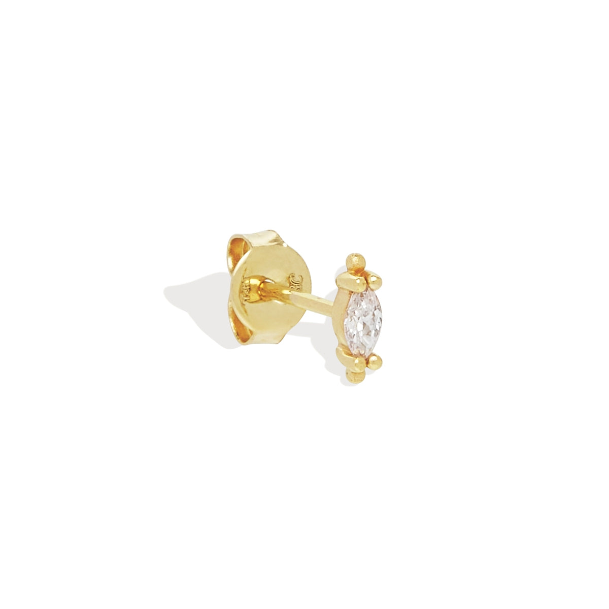 By Charlotte 14k Gold Radiance Crystal Single Stud Earring