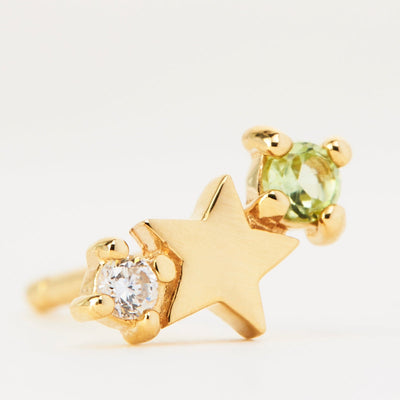 By Charlotte 14k Gold Lucky Zodiac Diamond Single Stud Earring