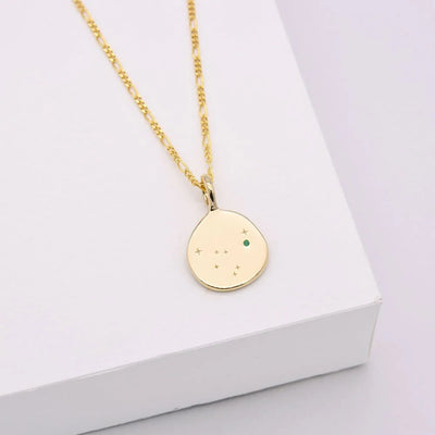 Linda Tahija Zodiac Figaro Necklace, Gold or Silver