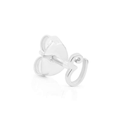 By Charlotte Love Letter Initial Single Stud Earring, Silver