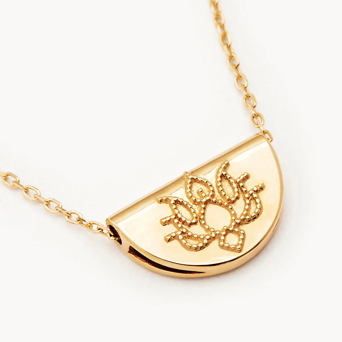 By Charlotte 14k Gold Mini Lotus Necklace