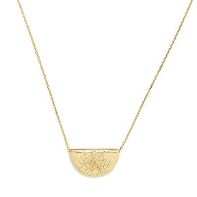 By Charlotte Lotus Short Necklace, Gold