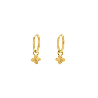 Linda Tahija Hydrangea Huggie Hoop Earrings, Gold