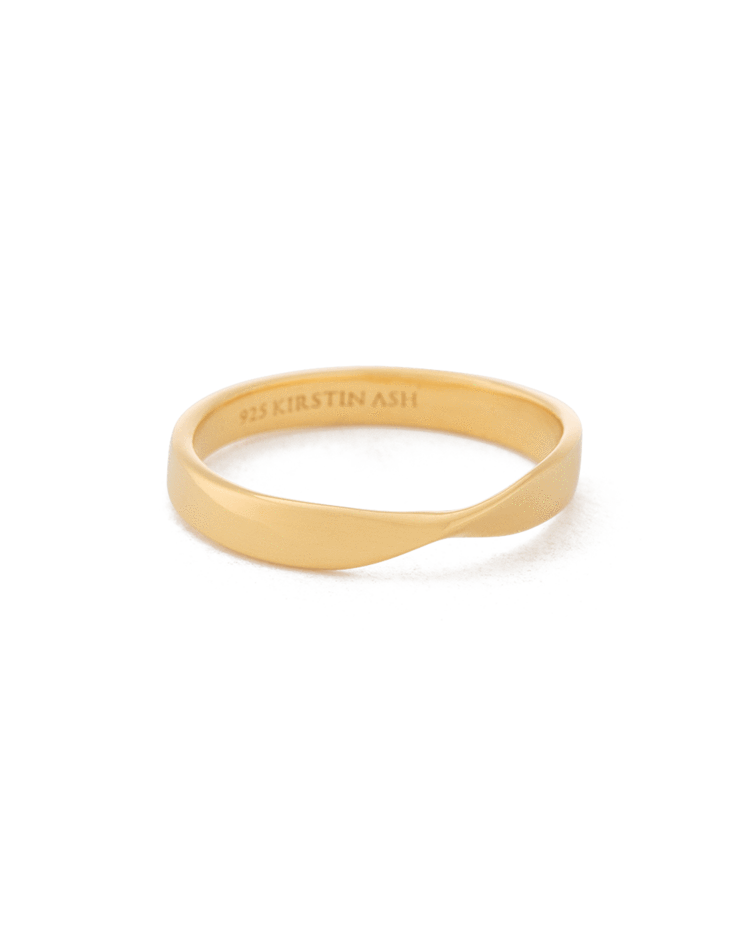 Kirstin Ash Fold Band Ring, Gold