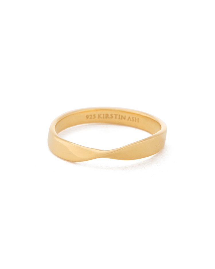 Kirstin Ash Fold Band Ring, Gold