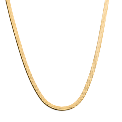 Kirstin Ash Herringbone Chain Necklace, Gold