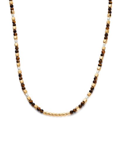 Kirstin Ash Soleil Tigers Eye Necklace, Gold