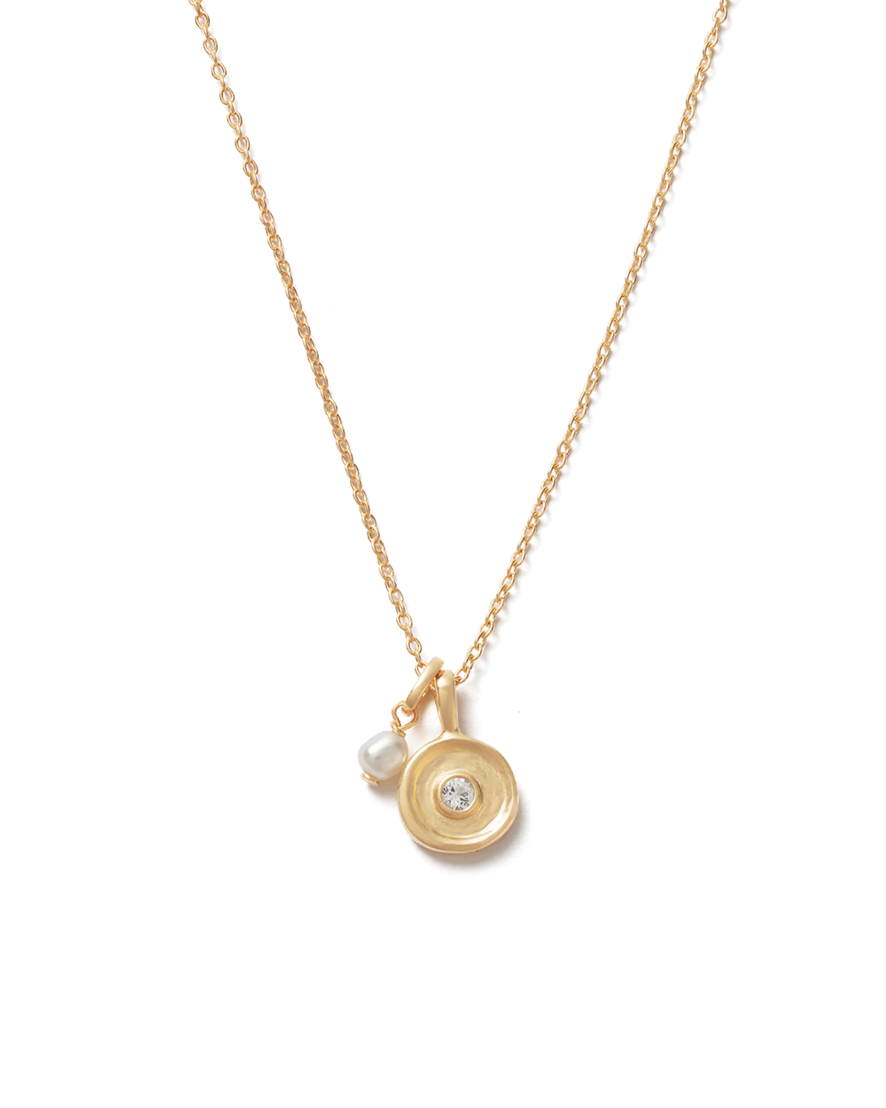 Kirstin Ash Solstice Pearl Necklace, Gold