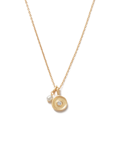 Kirstin Ash Solstice Pearl Necklace, Gold