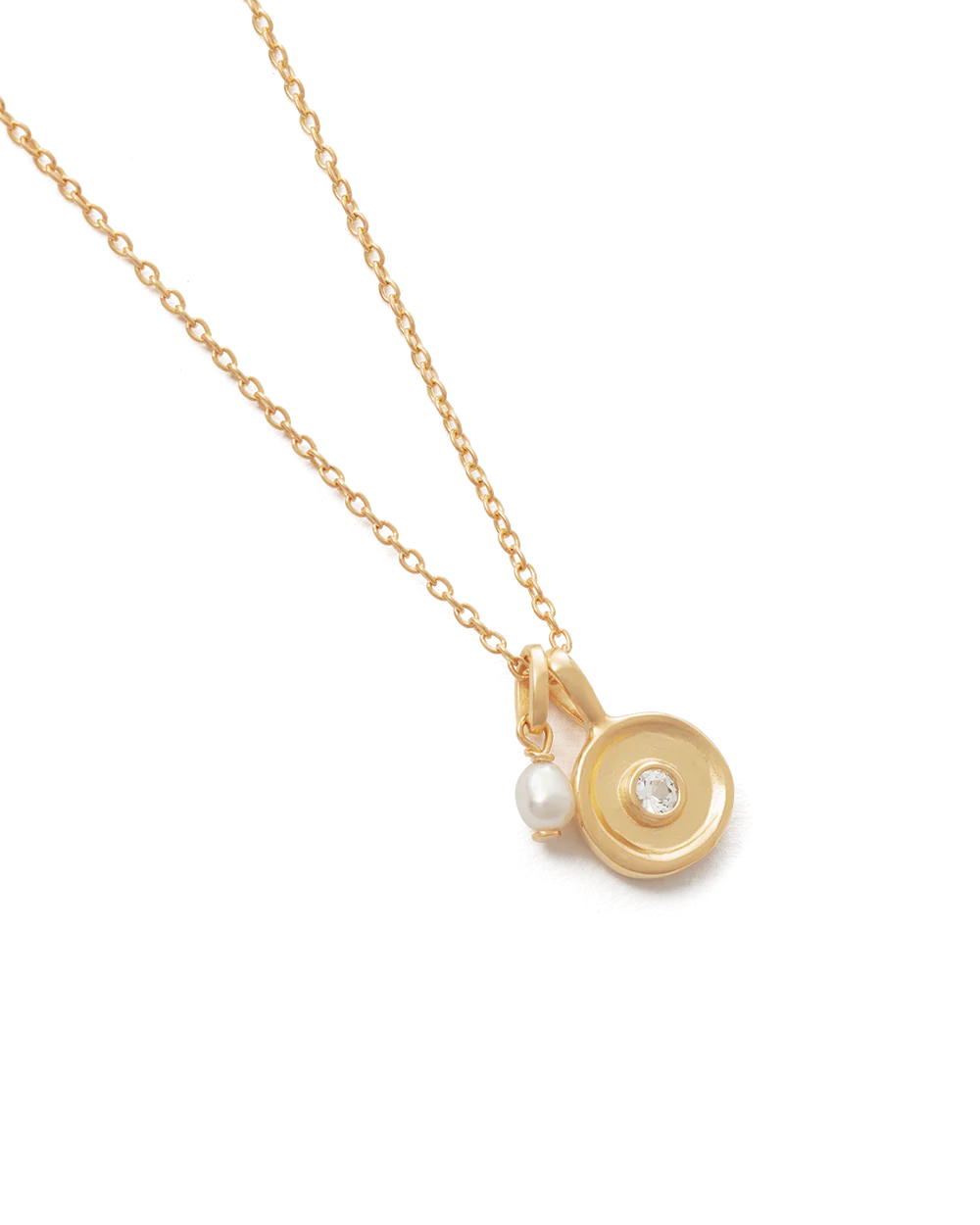 Kirstin Ash Solstice Pearl Necklace, Gold