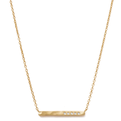 Kirstin Ash Sun Lines Bar Necklace, Gold