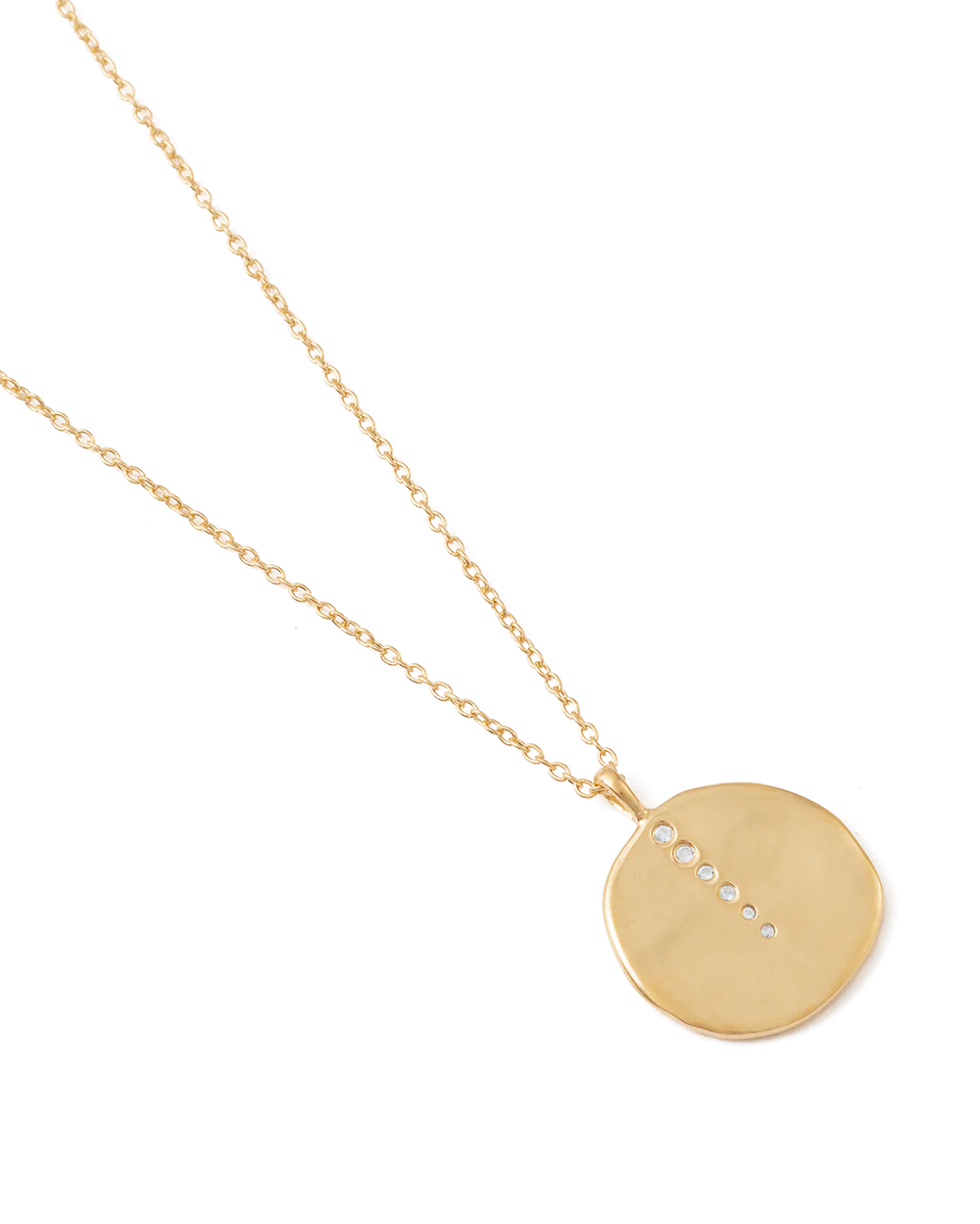 Kirstin Ash Sun Lines Coin Necklace, Gold or Silver