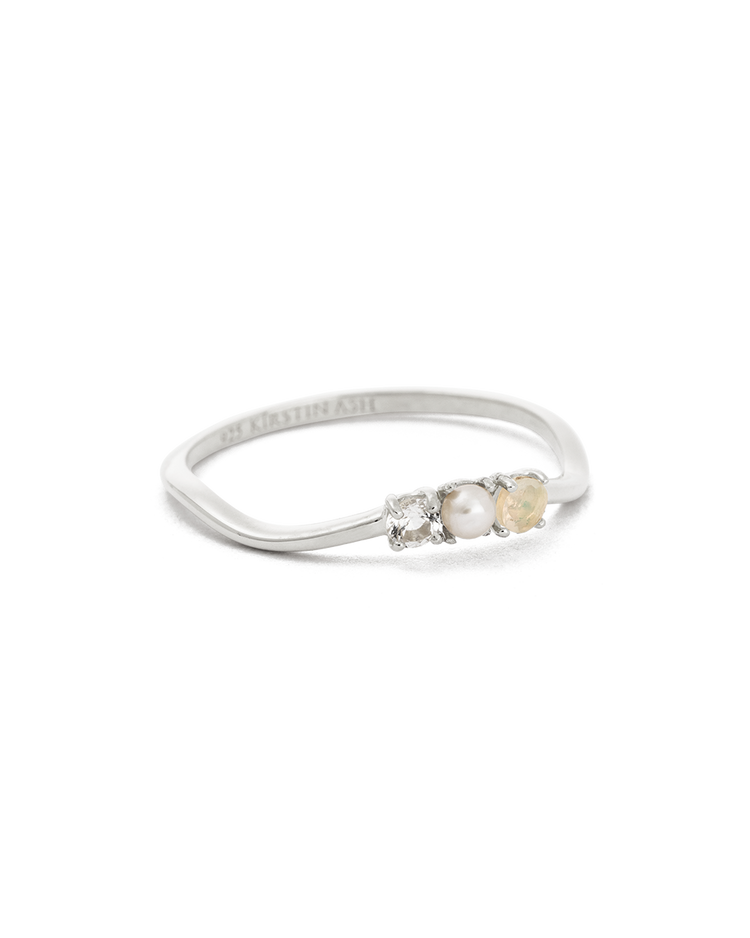 Kirstin Ash Sunrise Opal Ring, Silver