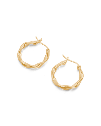 Kirstin Ash Wave Hoops, Gold