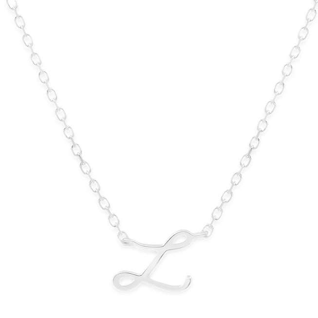 By Charlotte Love Letter Initial Necklace, Silver